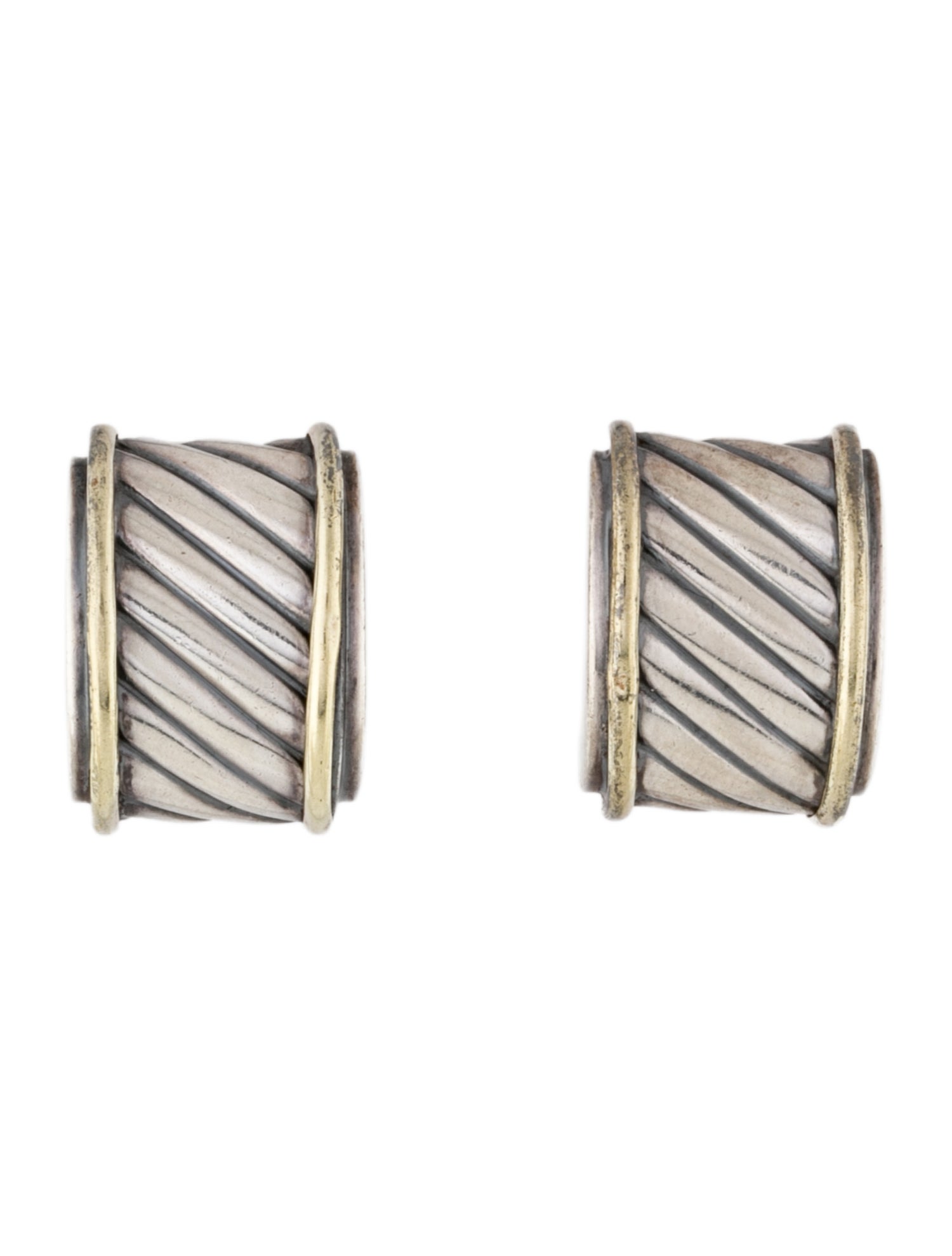 David Yurman Two-Tone Cable Earrings
