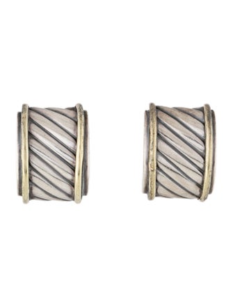 David Yurman Two-Tone Cable Earrings
