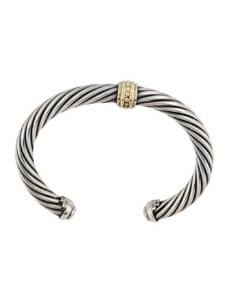David Yurman Two-Tone Cable Cuff Bracelet