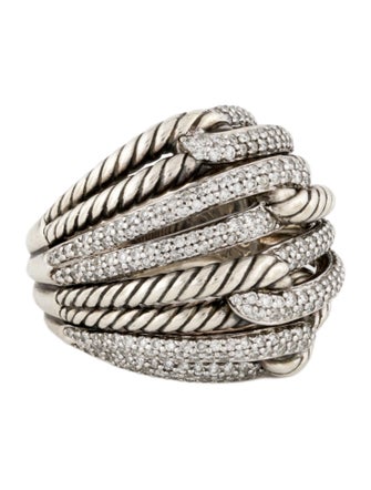 David Yurman Diamond Labyrinth Dome Ring