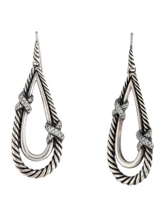 David Yurman Diamond 'X' Collection Drop Earrings