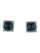 David Yurman Topaz & Diamond Chatelaine Stud Earrings