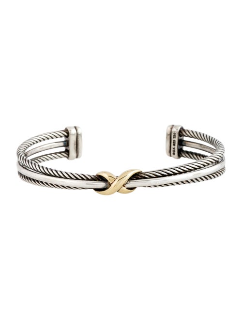 David Yurman Two-Toned Crossover Petite X Cuff Bracelet