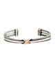 David Yurman Two-Toned Crossover Petite X Cuff Bracelet