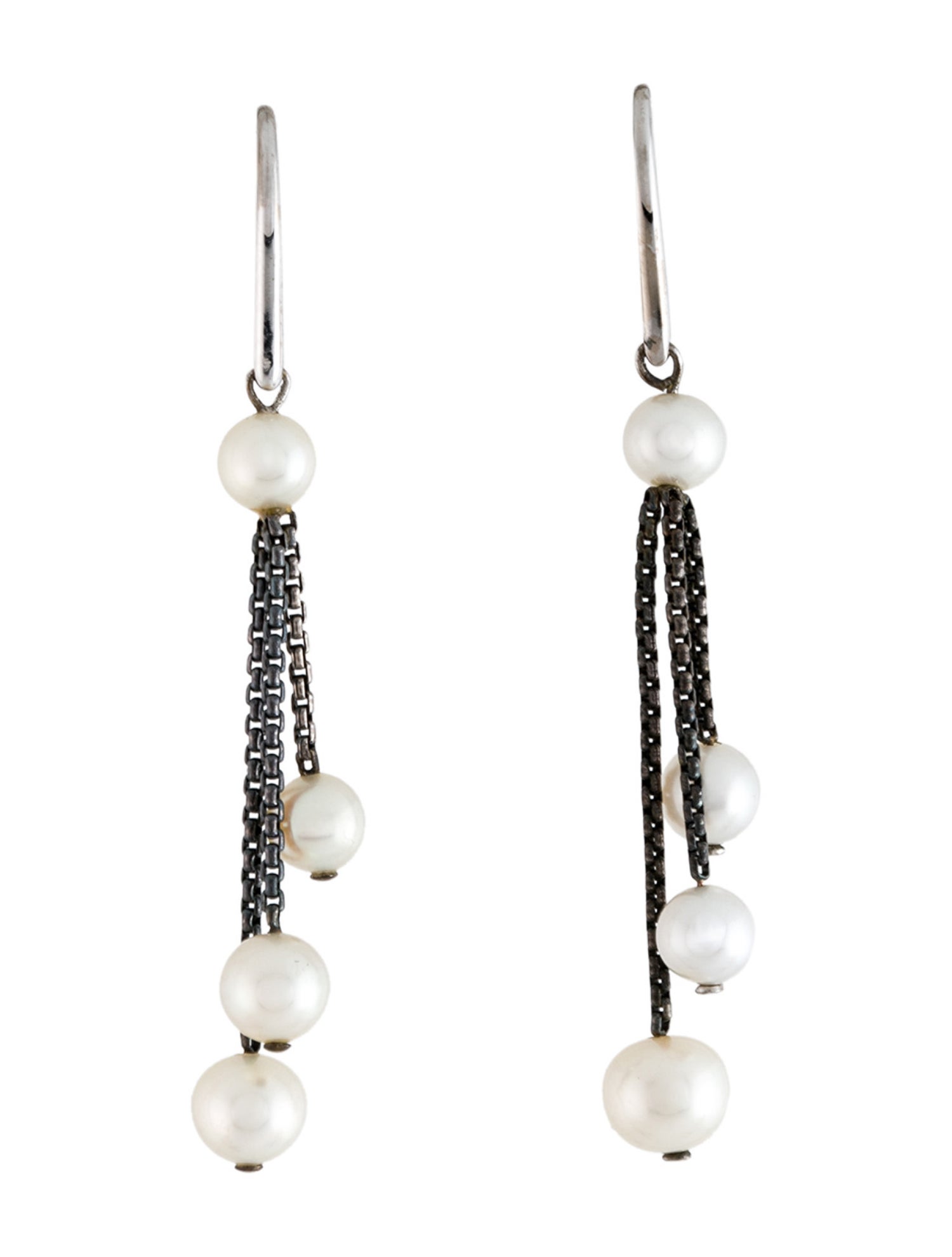 David Yurman Pearl Triple Drop Earrings