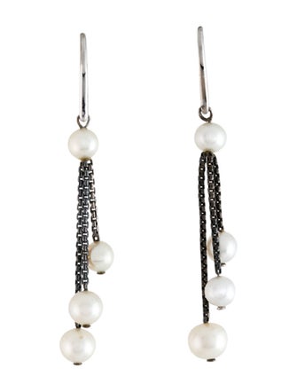 David Yurman Pearl Triple Drop Earrings