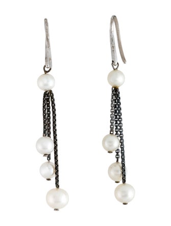 David Yurman Pearl Triple Drop Earrings