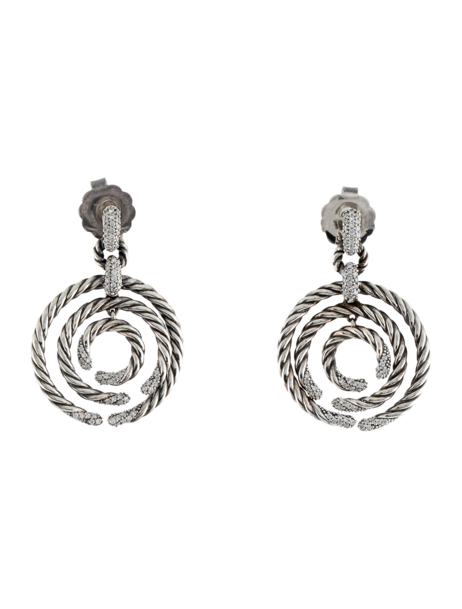 David Yurman Diamond Mercer Drop Earrings