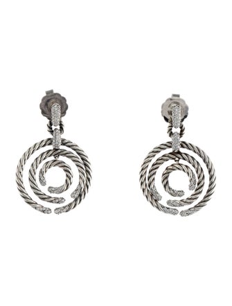 David Yurman Diamond Mercer Drop Earrings