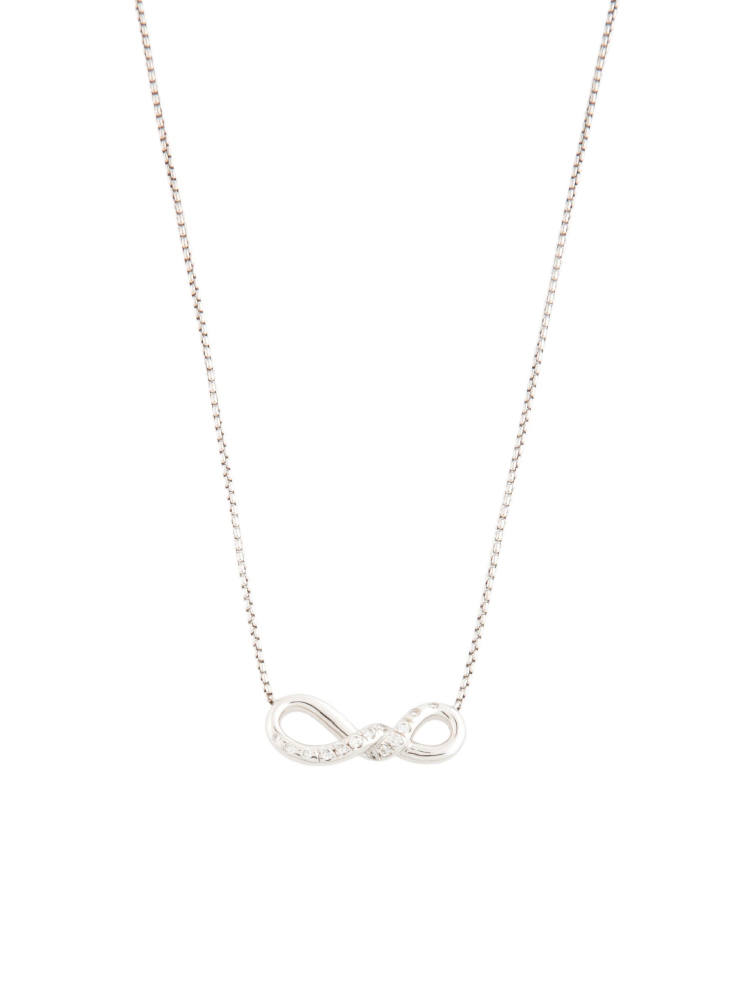 David Yurman 18K Diamond Continuance Pendant Necklace