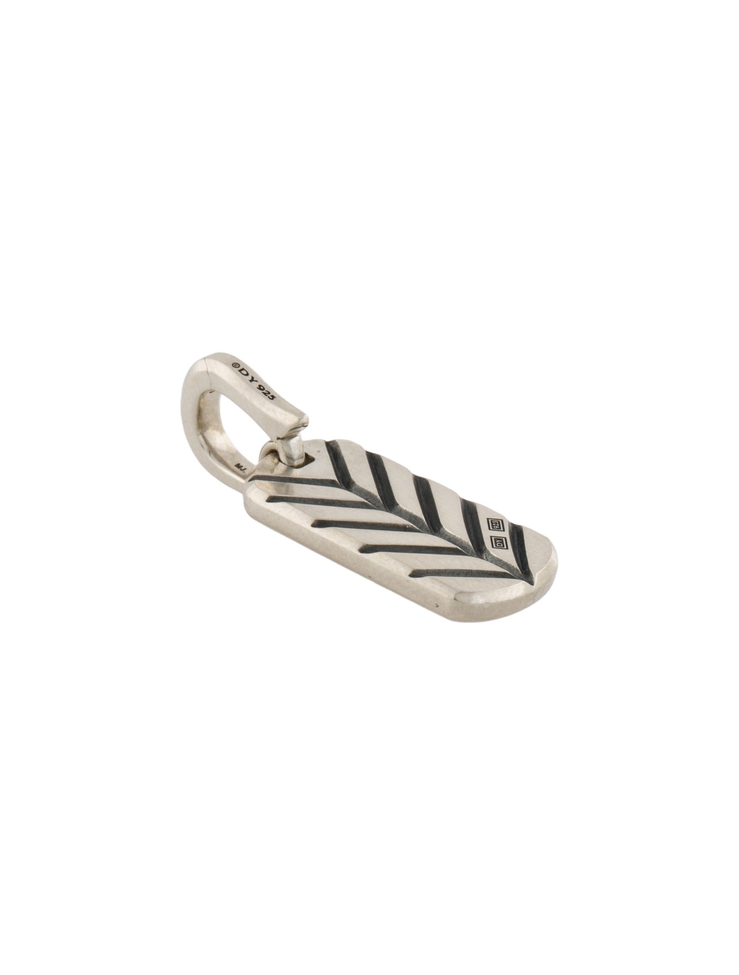 David Yurman Chevron Dog Tag Pendant