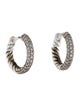 David Yurman Diamond Petite Pavé Huggie Hoop Earrings