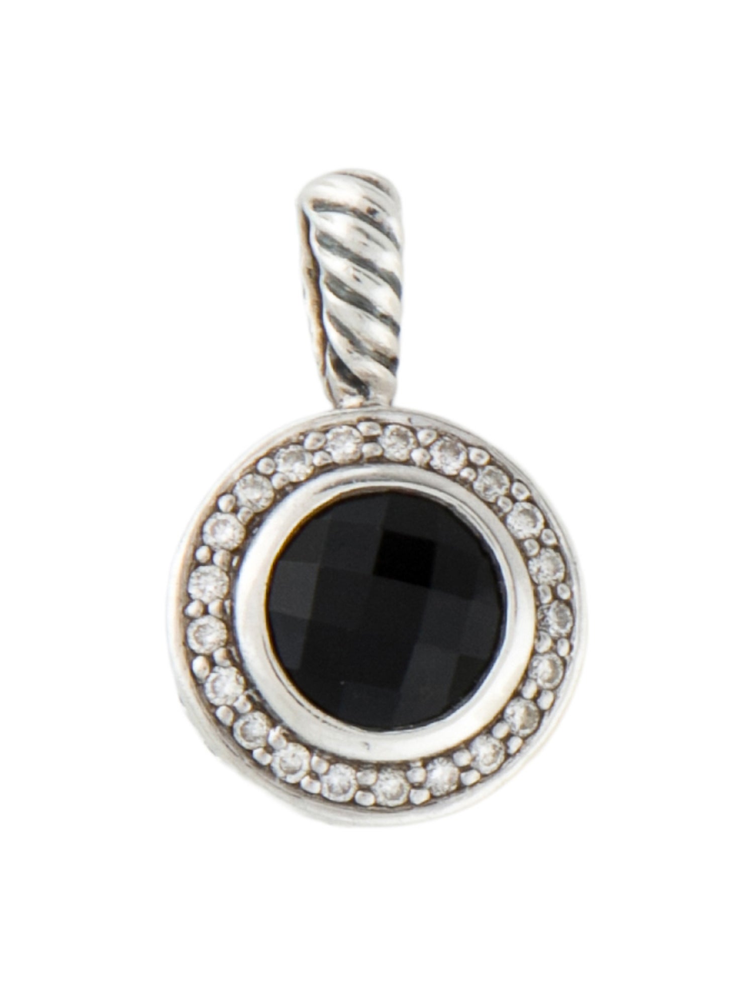 David Yurman Onyx & Diamond Pendant