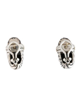 David Yurman Smoky Quartz & Diamond Shrimp Earclips