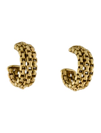 David Yurman 18K Box Cable Huggie Earrings