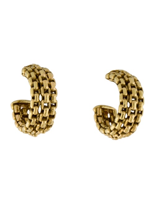 David Yurman 18K Box Cable Huggie Earrings