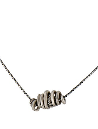 David Yurman Diamond Stax Rondelle Pendant Necklace