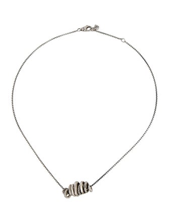 David Yurman Diamond Stax Rondelle Pendant Necklace