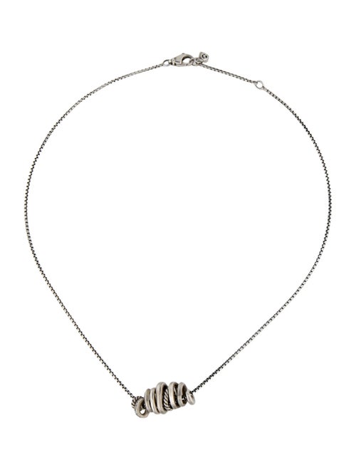 David Yurman Diamond Stax Rondelle Pendant Necklace