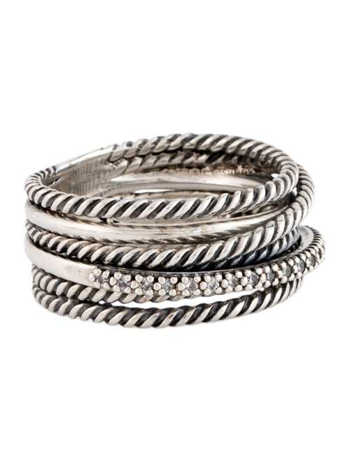 David Yurman Diamond Crossover Ring