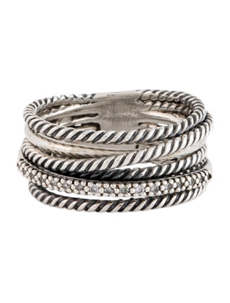 David Yurman Diamond Crossover Ring