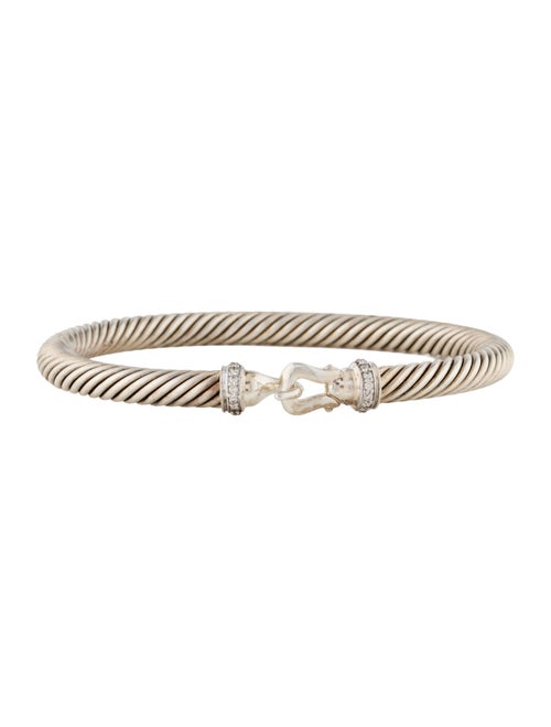 David Yurman Diamond Buckle Classic Cable Bracelet