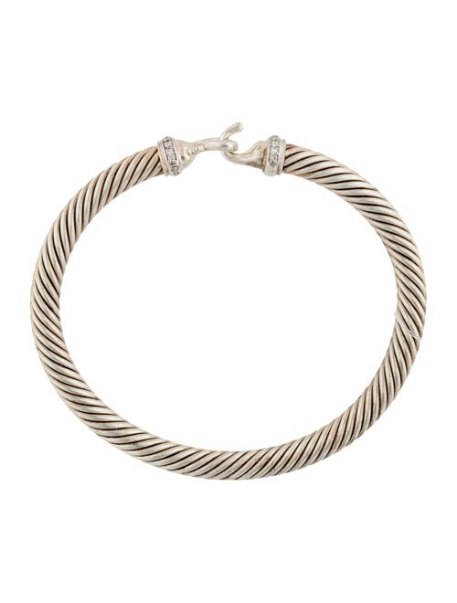 David Yurman Diamond Buckle Classic Cable Bracelet