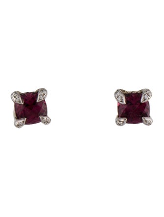 David Yurman Garnet & Diamond Petite Chatelaine Sud Earrings