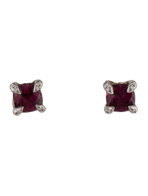 David Yurman Garnet & Diamond Petite Chatelaine Sud Earrings