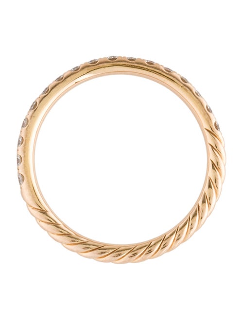 David Yurman 18K Diamond Cable Collectibles Stack Ring