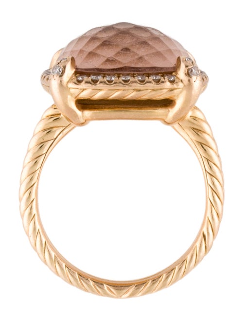 David Yurman 18K Morganite & Diamond Chatelaine Cocktail Ring
