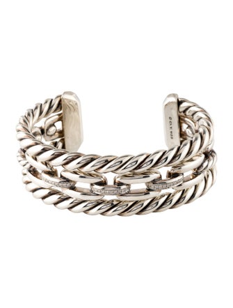 David Yurman Diamond Wellesley Link Cuff