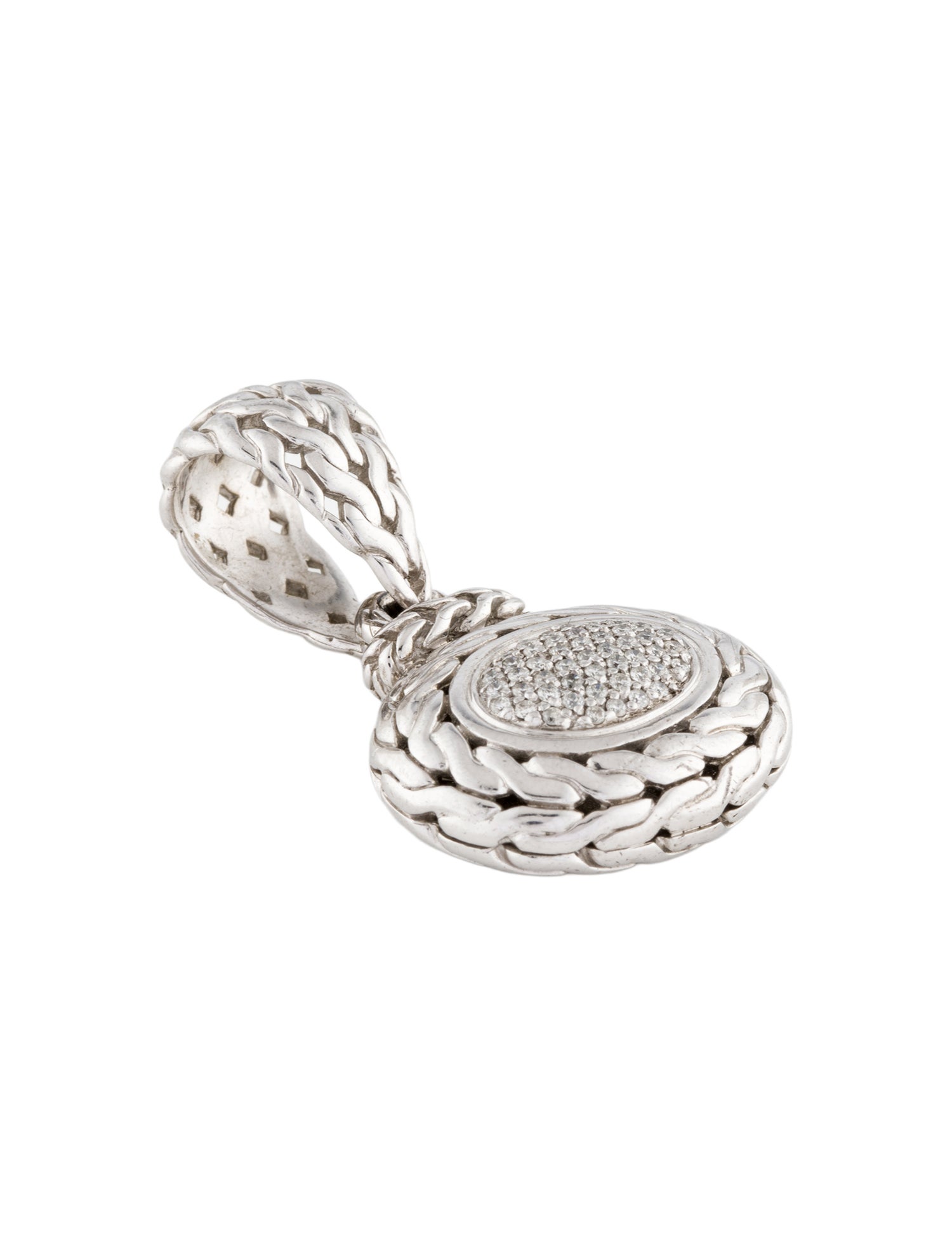 David Yurman Diamond Classic Chain Oval Pendant