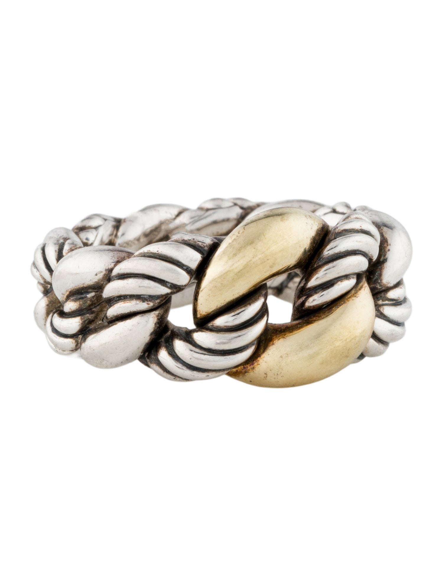 David Yurman Two-Tone Belmont® Curb Link Ring