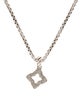 David Yurman Quatrefoil Diamond Pendant Necklace