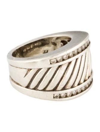 David Yurman Diamond Sculpted Cable Cigar Band
