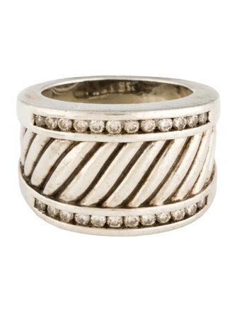 David Yurman Diamond Sculpted Cable Cigar Band