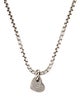 David Yurman Diamond Cable Heart Pendant Necklace