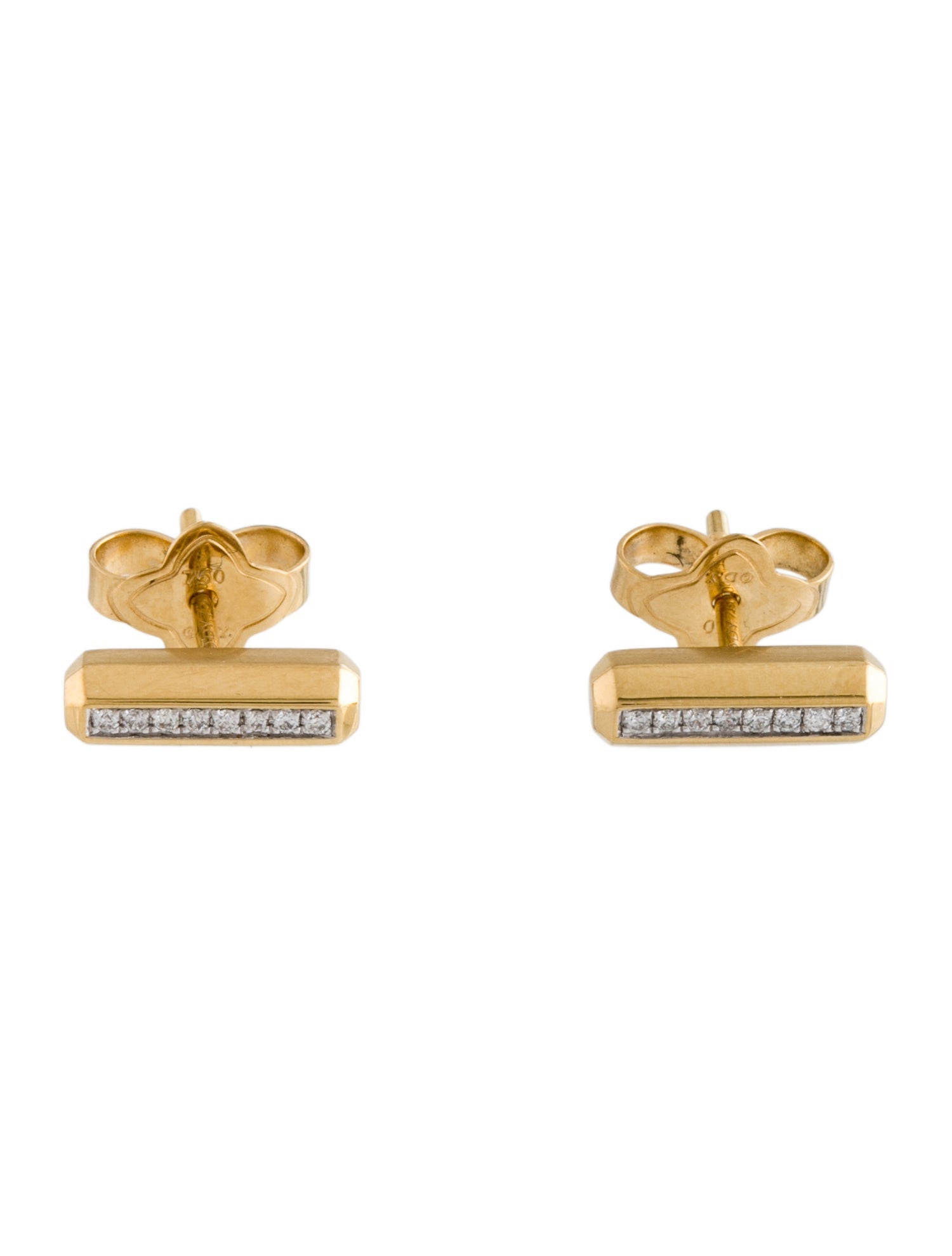 David Yurman 18K Diamond Lexington Stud Earrings