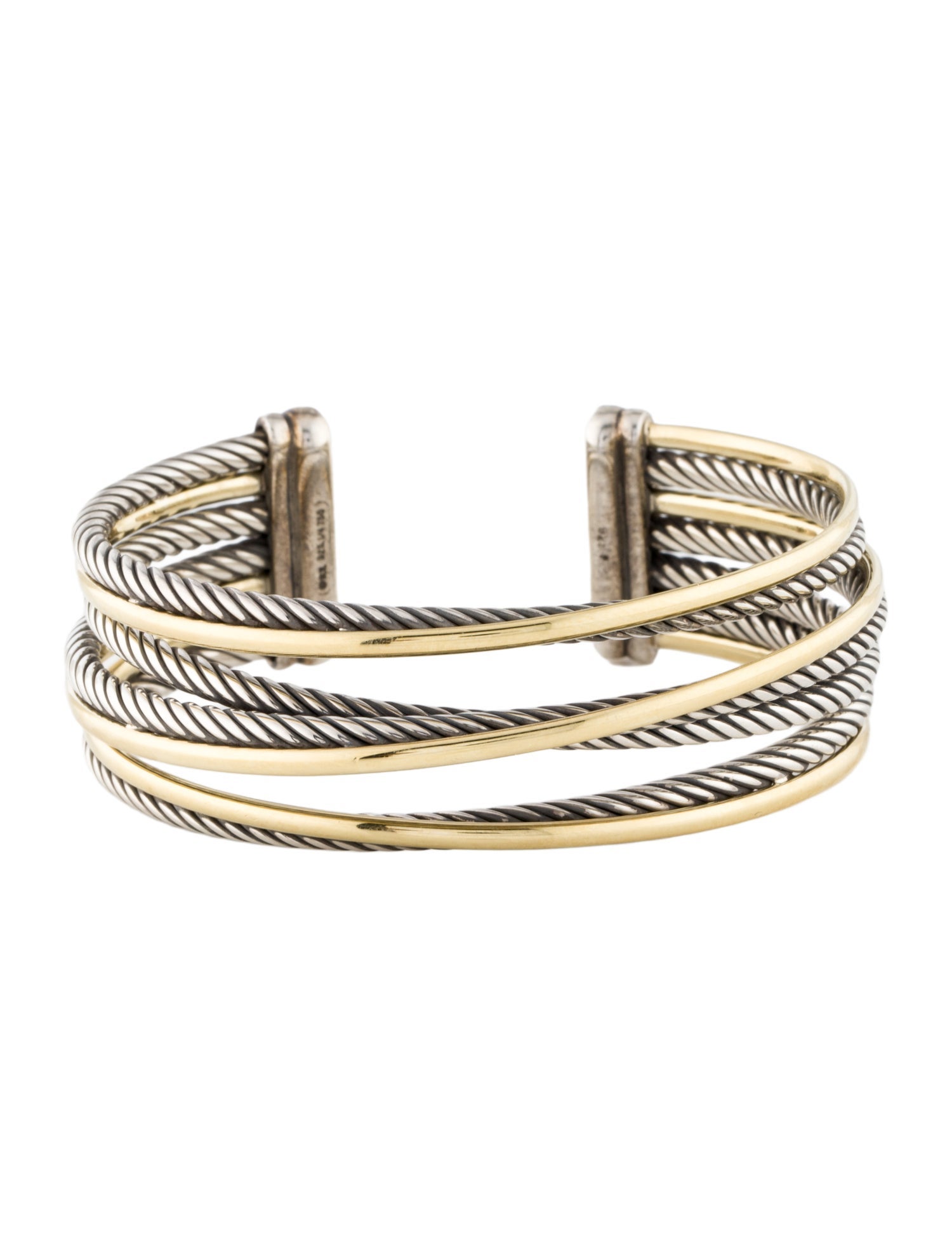 David Yurman Two-Tone Crossover Cuff Bracelet