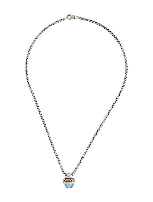 David Yurman Topaz Two-Tone Acorn Pendant Necklace