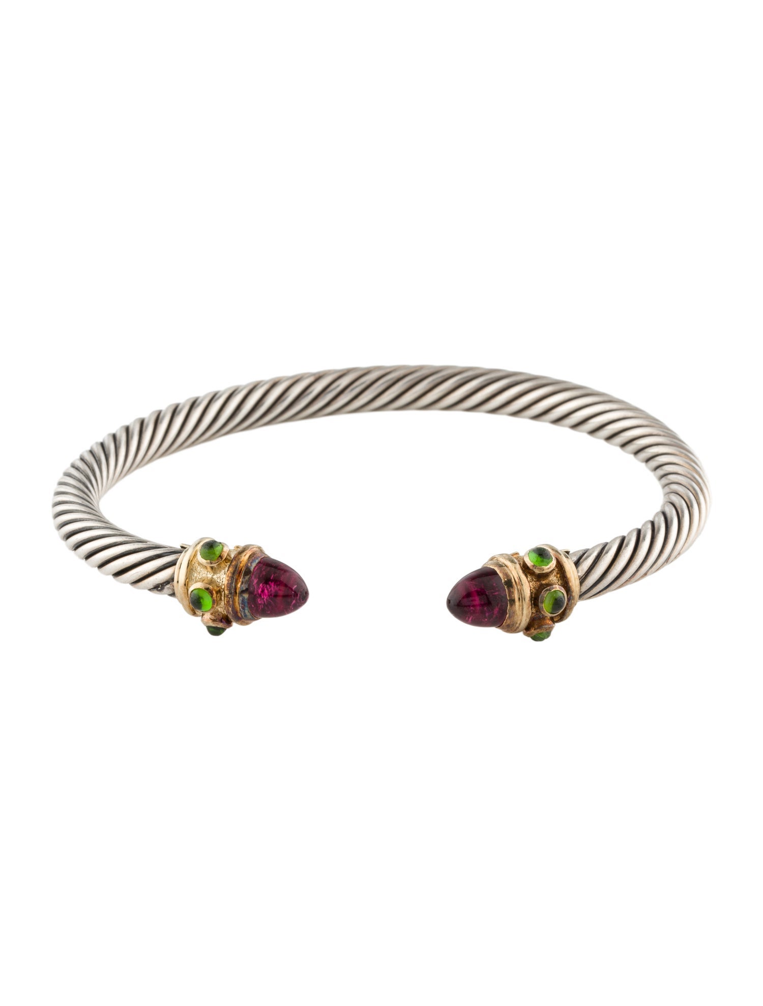 David Yurman Tourmaline & Diopside Renaissance Cuff Bracelet