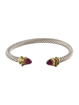 David Yurman Tourmaline & Diopside Renaissance Cuff Bracelet