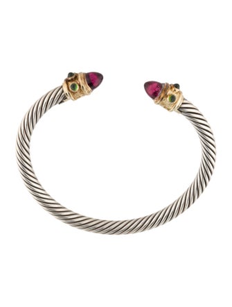 David Yurman Tourmaline & Diopside Renaissance Cuff Bracelet