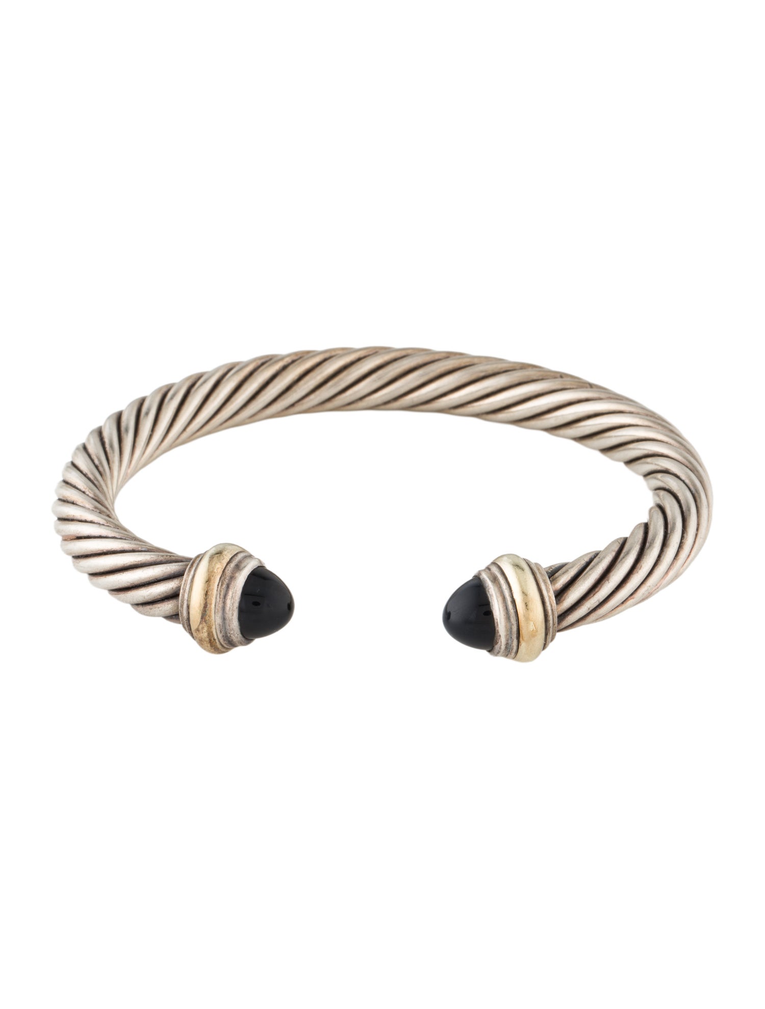 David Yurman Onyx Classic Cable Cuff Bracelet