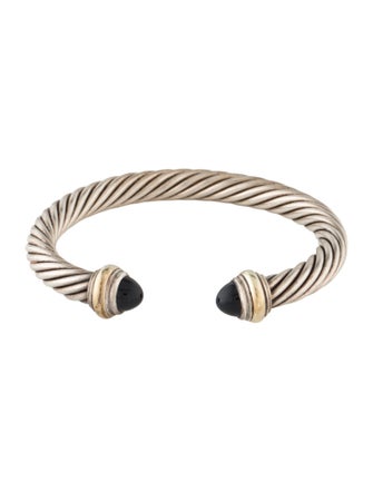 David Yurman Onyx Classic Cable Cuff Bracelet
