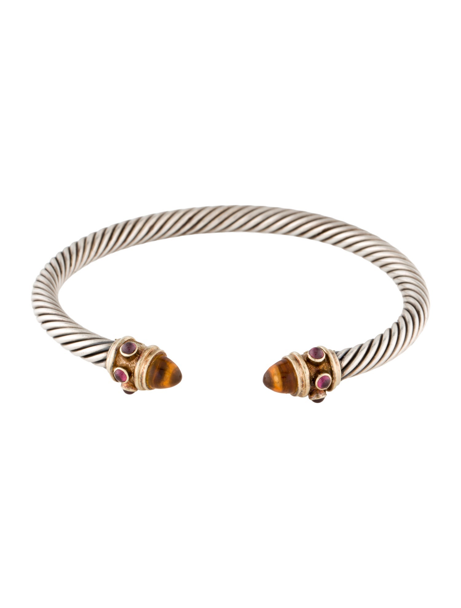 David Yurman Tourmaline & Citrine Renaissance Cuff Bracelet