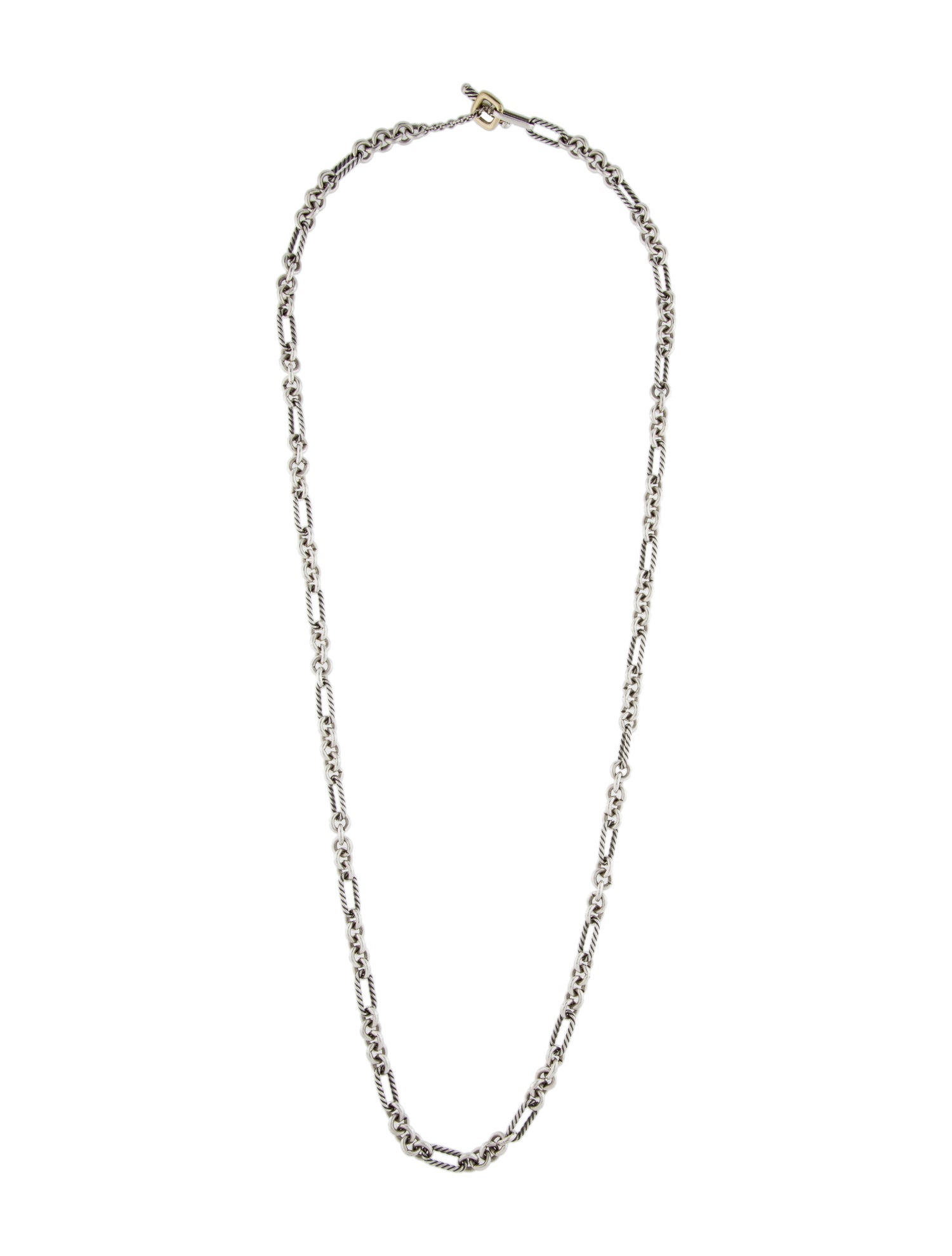 David Yurman Two-Tone Figaro Link Necklace