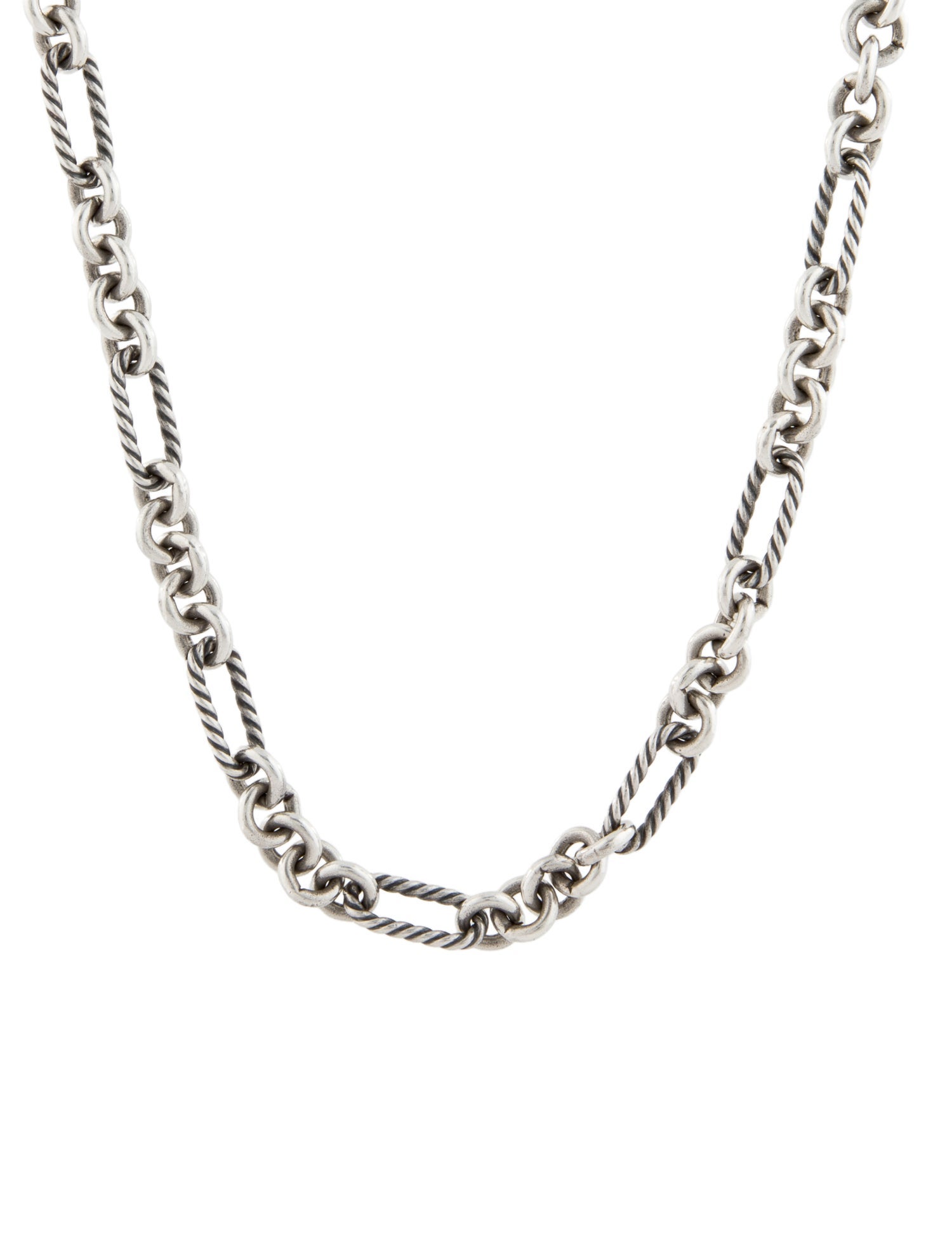 David Yurman Two-Tone Figaro Link Necklace