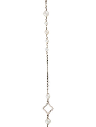 David Yurman Pearl Quatrefoil Long Station Necklace